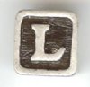 1 9mm Silver Slider - Letter "L"
